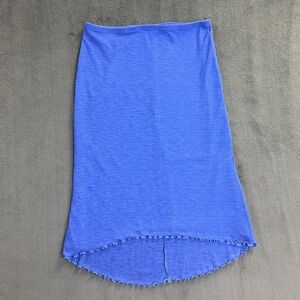 Von Mozart Blue Skirt Women's Small Hi Lo Waist 27" no size tag See measurements